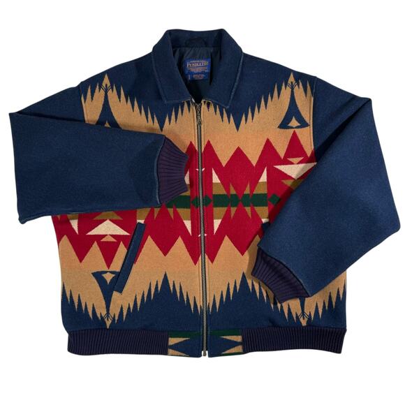 Pendleton Other - Pendleton High Grade Western Wear Mens 2XL Blue Southwest Zip Up Wool Jacket